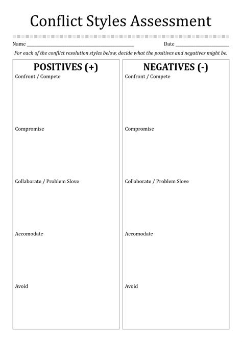 Free Printable Conflict Resolution Worksheets Printable Word Searches