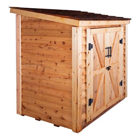 Leisure Season 6 Ft W X 4 Ft D Solid Wood Lean To Storage Shed