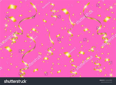golden confetti isolated confetti burst festive stock vector royalty free 1424445083