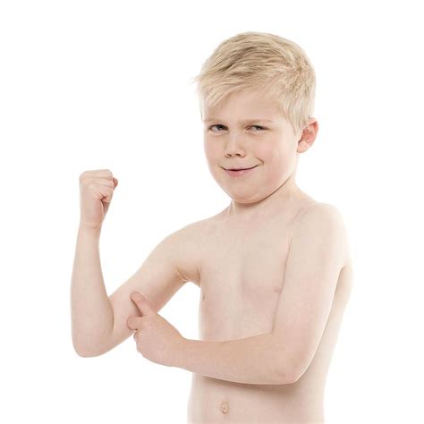 Boy Flexing His Biceps Photograph By Pixels
