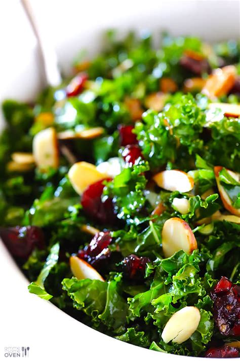 Kale Salad With Warm Cranberry Vinaigrette Gimme Some Oven