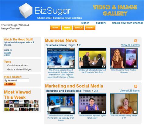 Bizsugars New Video And Image Gallery Open For Small Business