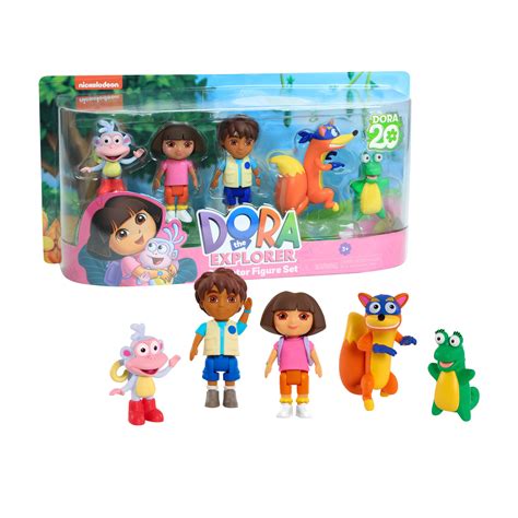 Dora The Explorer Collector Figure Set 5 Pieces Includes Dora Diego Boots Swiper And Isa