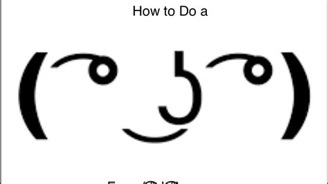 How To Do A Lenny Face ͡° ͜ʖ ͡° Youtube