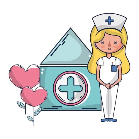 Ärztin und medizinische cartoons Premium Vektor