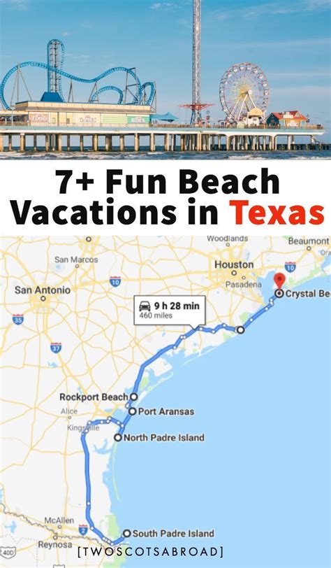 Texas Beaches Map