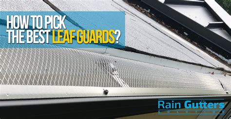 How To Pick The Best Leaf Guards