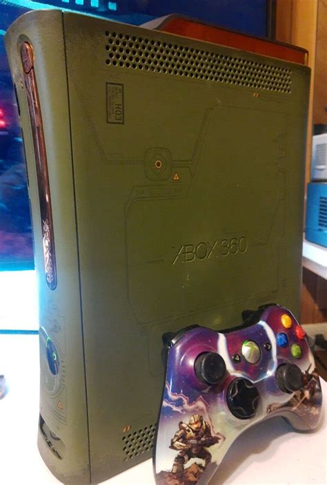 Microsoft Xbox 360 Halo 3 Special Edition 20gb Green And Gold Console