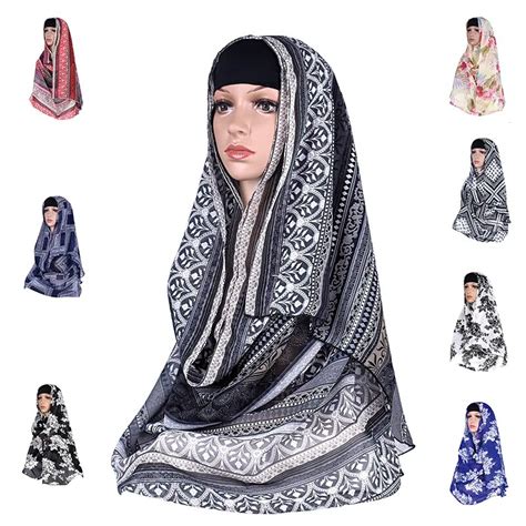 flower print muslim hijab islamic women hijab muslim hijab instant scarf hijabs chiffon shawls