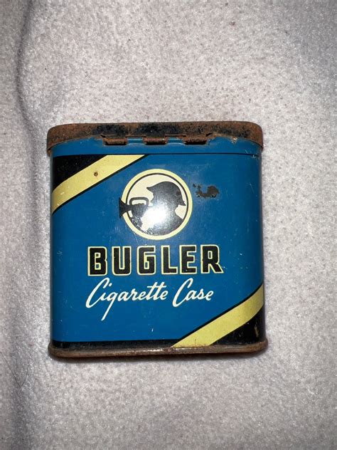 Vintage Bugler Cigarette Case Tobacco Tin 1940s Empty Tin Etsy