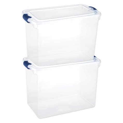 Homz 112 Quart Heavy Duty Clear Plastic Stackable Storage Containers 6