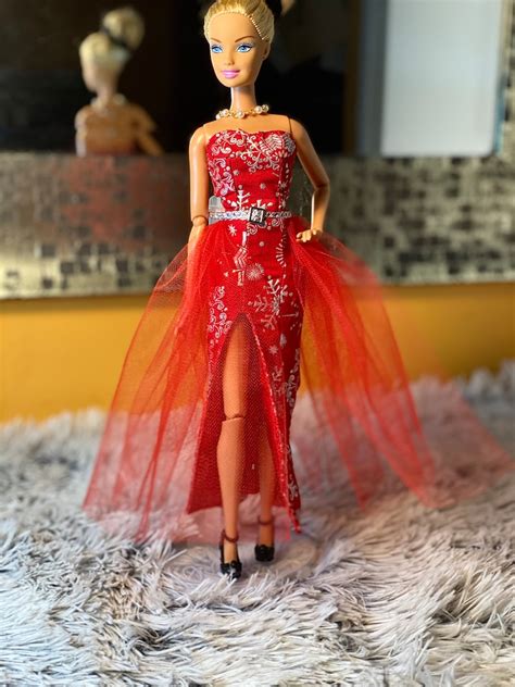 Barbie Mermaid Red Ball Gown Barbie Doll Red Dress Barbie Etsy