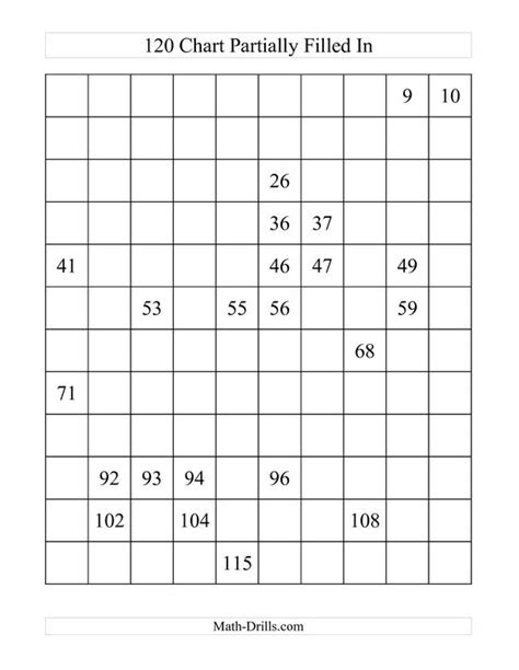 Blank 1 120 Number Chart 404 Coloring Pages