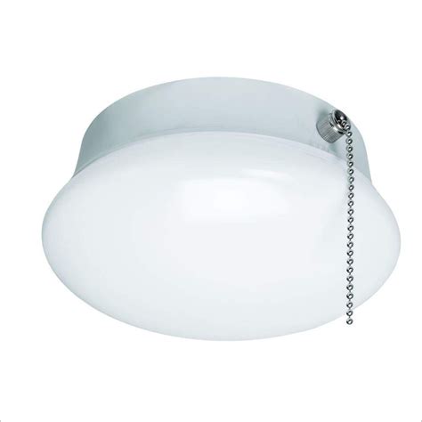 7 In Bright White Led Ceiling Round Flushmount Easy Light With Pull