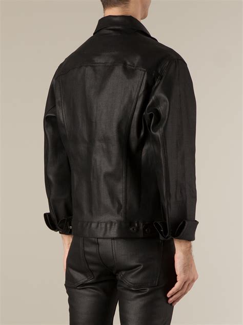 Lyst Naked Famous Coated Denim Jacket In Black For Men