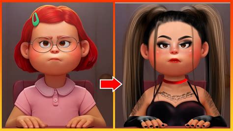 Turning Red Mei Mei Glow Up Into Bella Poarch Turning Red Disney