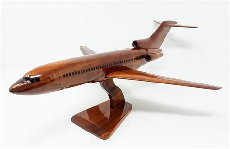 boeing 727 airplane wooden model made of mahogany wood etsy