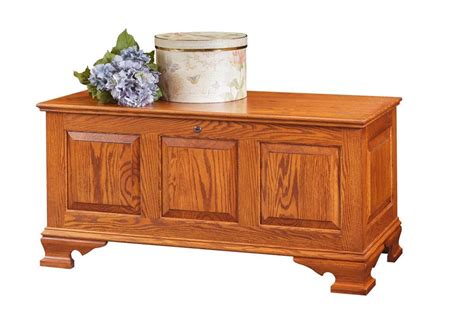 Oak Panel Front Medium Hope Chest From Dutchcrafters Amish Furniture