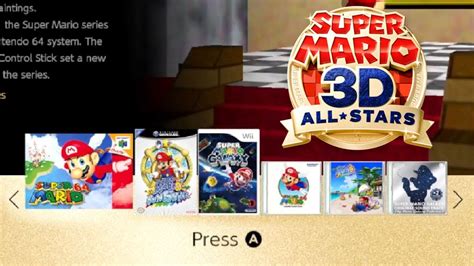 Super Mario 3d All Stars Main Menu First Look Nintendo Switch