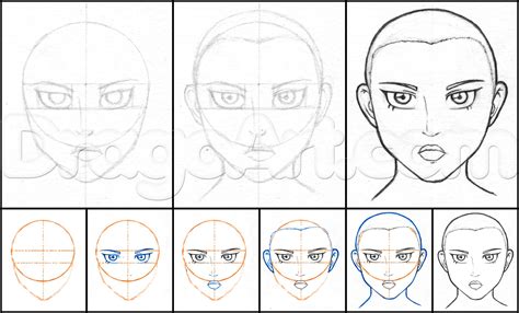 How To Draw Anime Faces In Pencil Step 1 Drawing Faces For Beginners