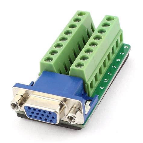 Buy Uxcell Db15 Db 15 15 Pin 3 Row Male Connector Computer