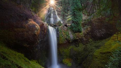 Waterfalls Ford Pinchot National Forest Carson Washington Usa
