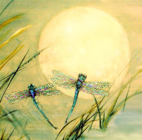 Dragonfly Moon Painting By Linda Wexler Fine Art America