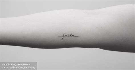 Faith Tattoo On The Right Inner Forearm