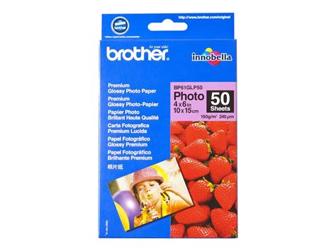 Brother Bp 61glp50 Premium Glossy Photo Paper Papier Photo 50