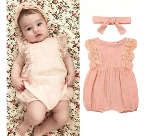ropa casual moda para niñas bebé pañalero rosa melon lindo mercado libre
