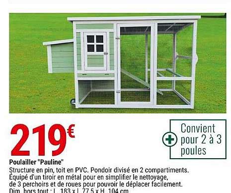 Promo Poulailler Pauline Chez Gamm Vert ICatalogue Fr