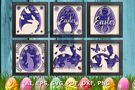 Easter Day Shadow/light Box SVG Bundle Graphic by NGISED · Creative Fabrica