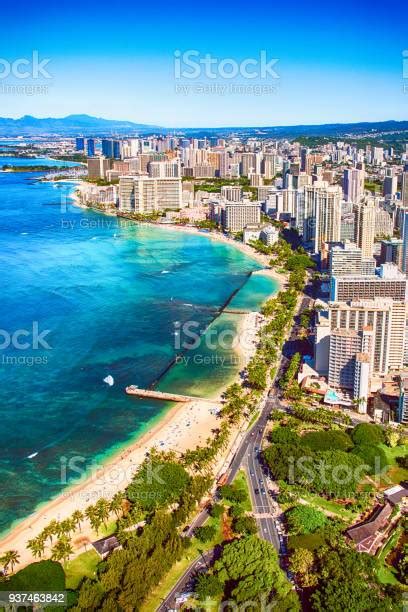 Pemandangan Udara Honolulu Hawaii Foto Stok Unduh Gambar Sekarang