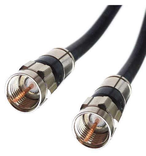Rg6 Coaxial Quad Shield Cable F Type Black Cables4sure Direct