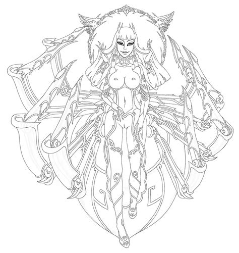 Lineart Scarlett The Forbidden Flower By Demimond23 Hentai Foundry