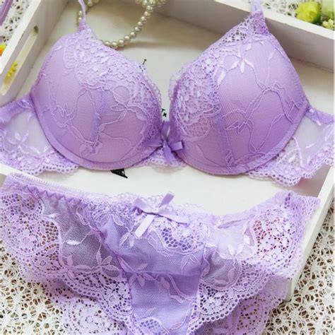 sexy women push up bra and panty set lace floral lingerie brassire sets 32 34 36 b bra and panty