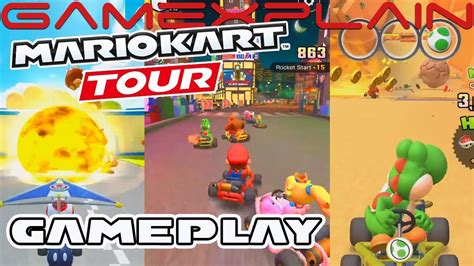 First Mario Kart Tour Gameplay New Tracks Challenges And More Youtube