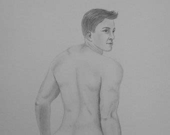 Hot Male Nude Drawing Etsy