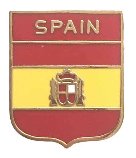 Spain Spanish Flag Shield Enamel Lapel Pin Badge T978 Etsy Ireland