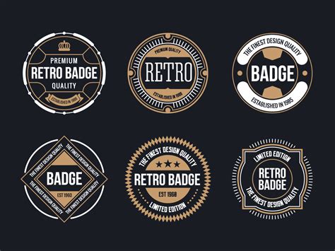 Circle Vintage And Retro Badge Design Collection 211151 Vector Art At