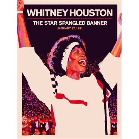 Whitney Houston Star Spangled Banner 30th Anniversary Poster Shop The