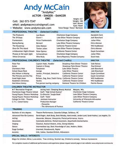 (3 days ago) writing your acting resume: Pin by Free Printable Calendar on Free Sample Resume Tempalates Image | Acting resume template ...