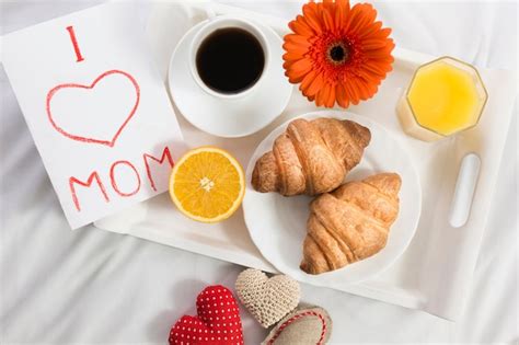 Free Photo Breakfast In Bed For Mothers Day