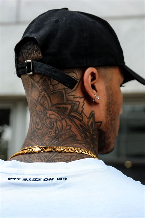 Mens Streetwear Style Back Of Neck Tattoo Men Back Of Neck Tattoo Neck Tattoo Men