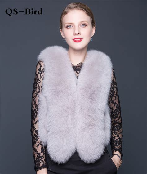 2018 real fox fur vests with luxury brand design womens fur coat jacket genuine fox fur gilet