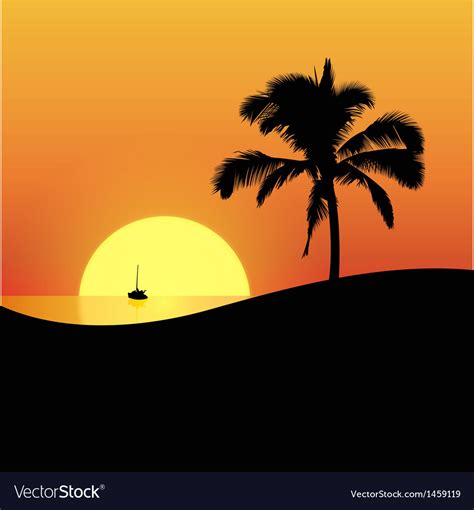 Sunset Royalty Free Vector Image Vectorstock