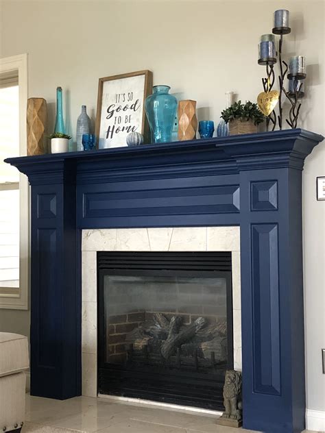 Navy fireplace | Agreeable gray, Salty dog, Agreeable gray sherwin williams