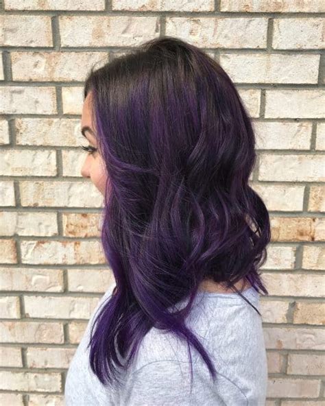 20 Latest Subtle Purple Streaks On Black Hair Mesintaip