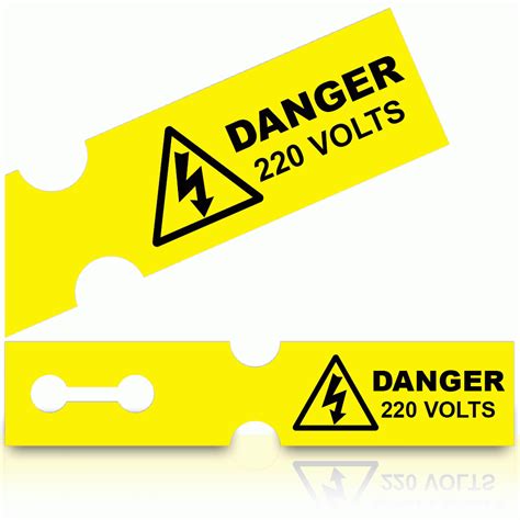 Tuff Tag Danger 220 Volts Labels Pat Labels Online