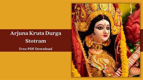 Arjuna Kruta Durga Stotram Free Pdf Download Eastrohelp